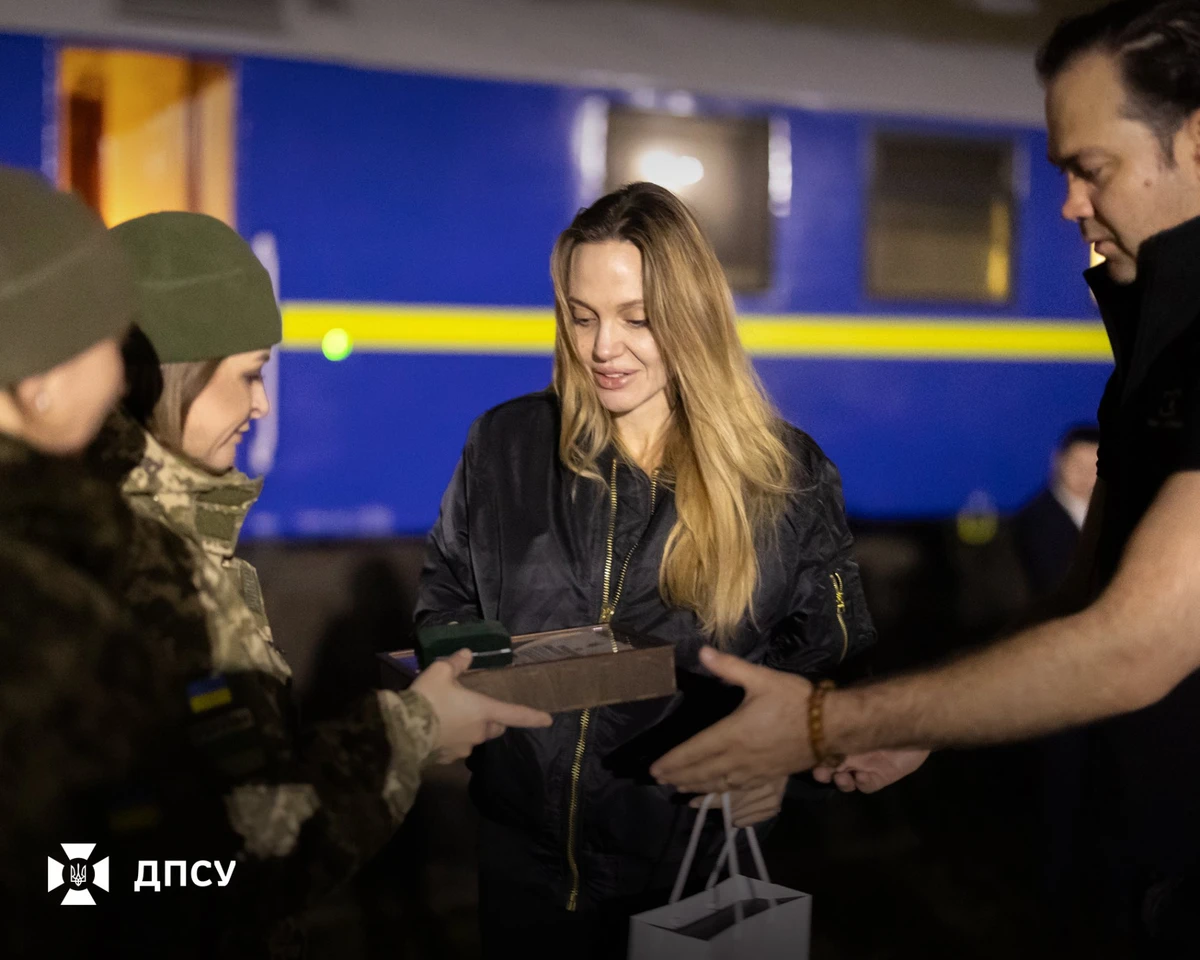 Ukrainian border guards and Angelina Jolie.