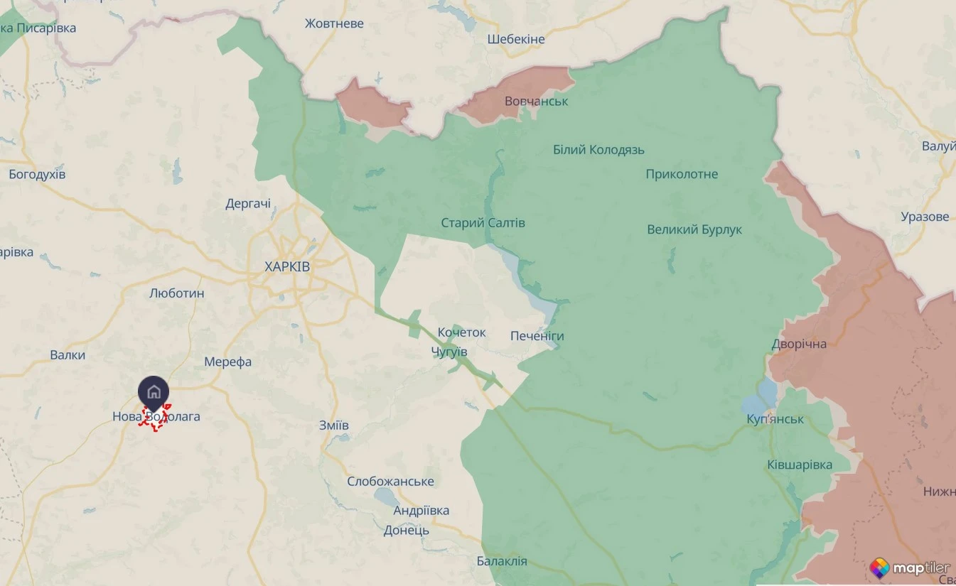 Нова Водолага на мапі DeepState