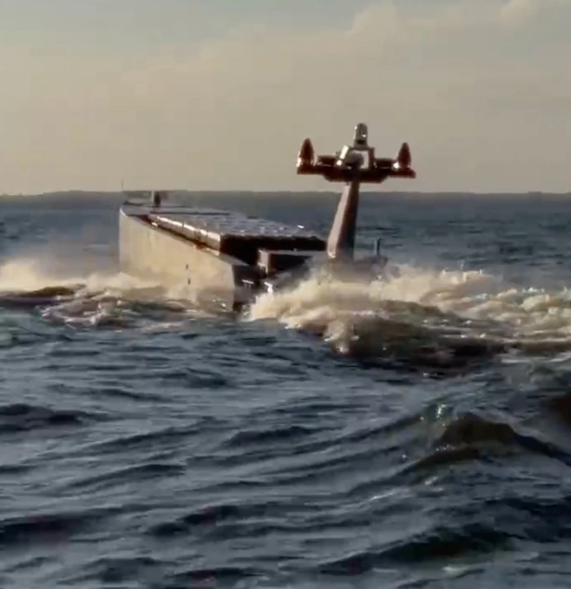 The MV11 maritime drone during testing
