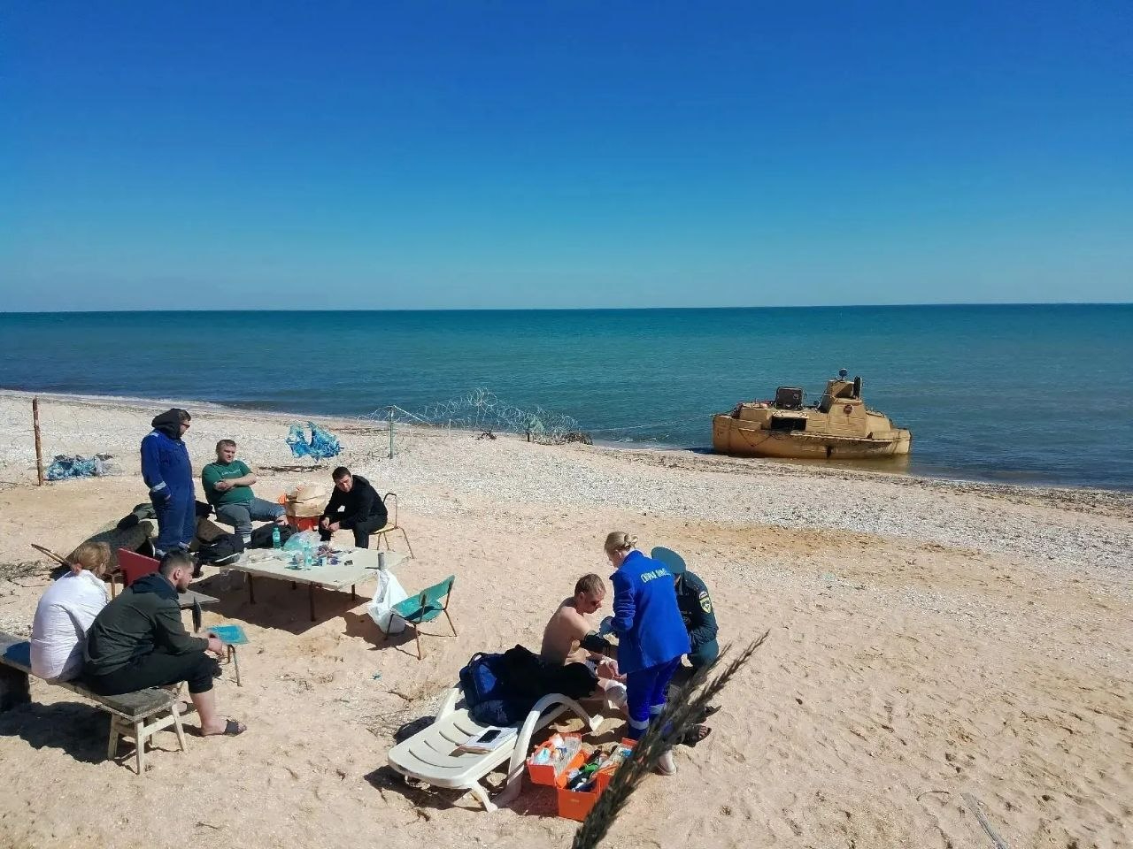 Russian occupying authorities claim Ukrainian drone sank grain vessel in Sea of Azov – photo