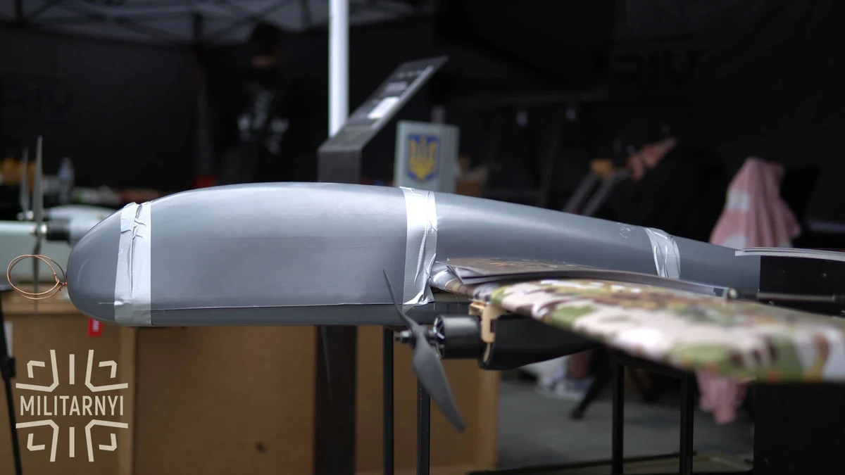 The Blyskavka drone at the Wild Drones exhibition