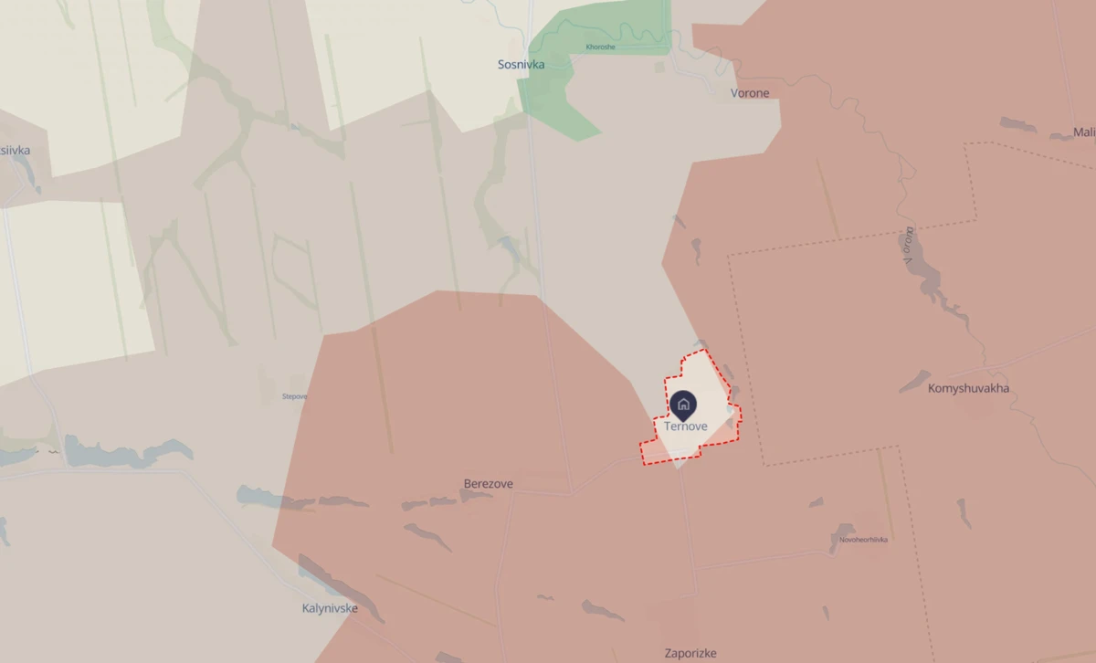 The situation in Kalynivske and Ternove as of 21 February.