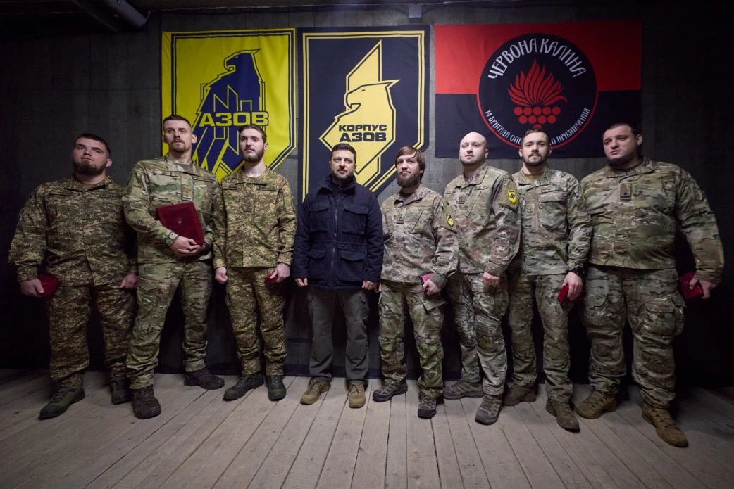 Zelenskyi with Azov
