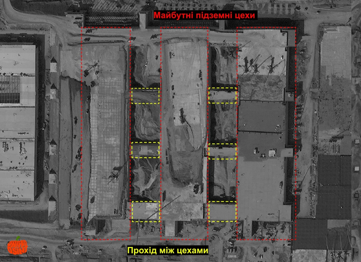 Construction of underground workshops at Alabuga, where Shahed-type drones will be manufactured