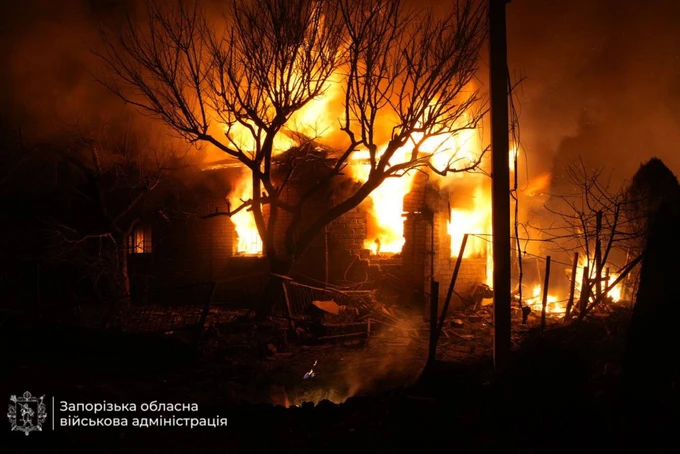 Building on fire