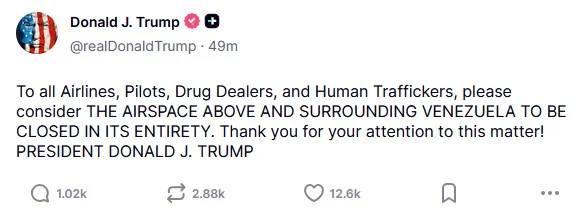 пост Трампа в Truth Social