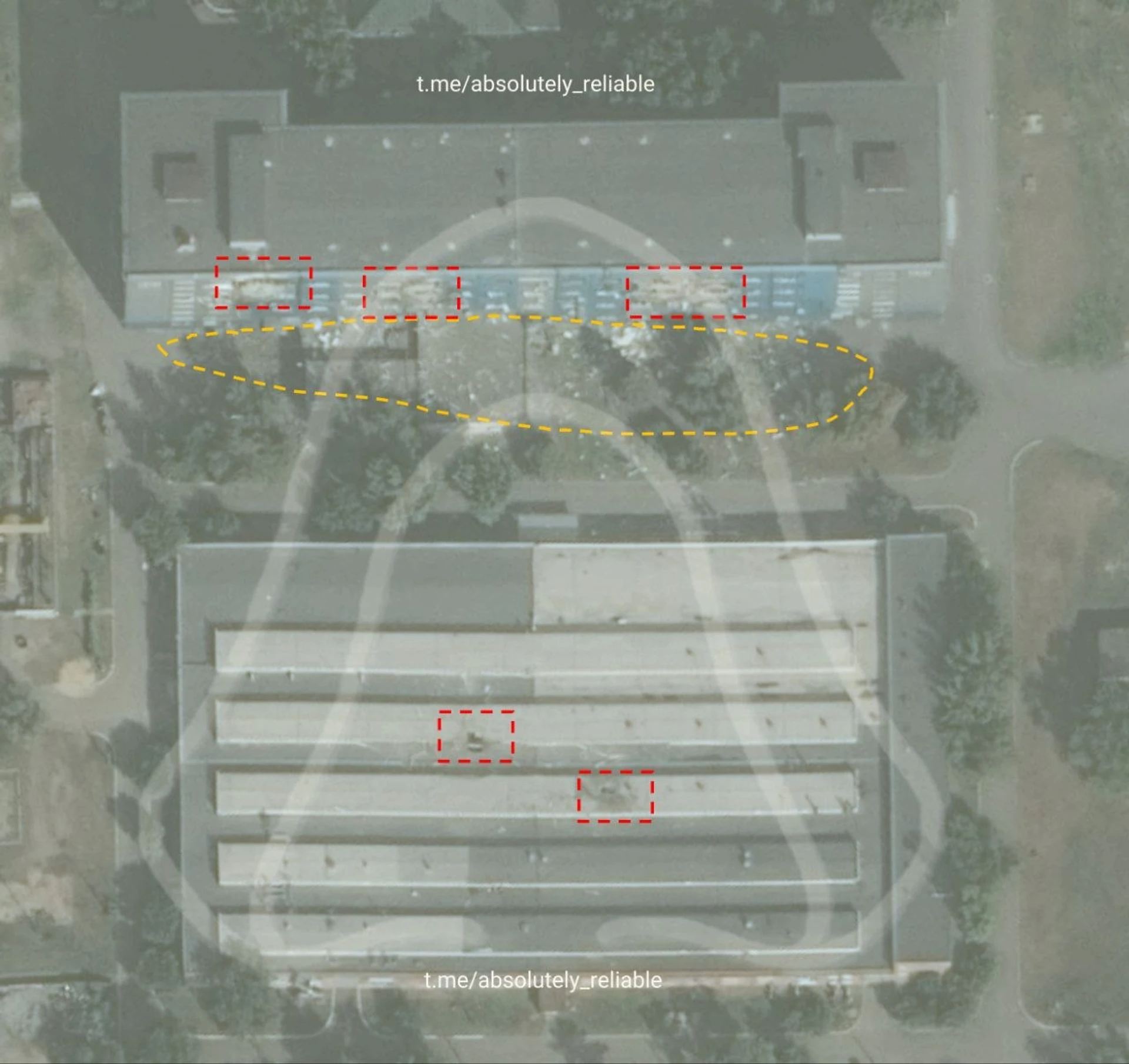 Assembly workshop No. 009 (top) and electroplating workshop No. 010 (bottom) following the defence forces' strike Photo: Absolutely Reliable Source