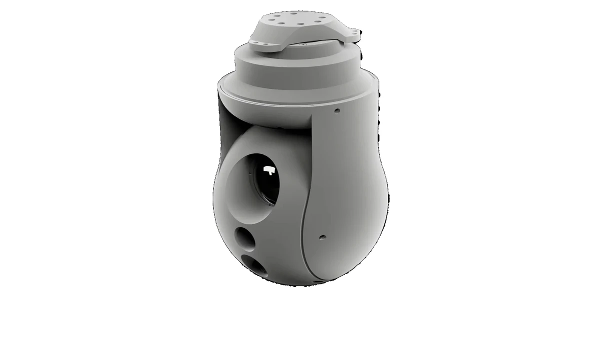 One of the products for optical observation and laser beam targeting. It may be integrated into a reconnaissance UAV.