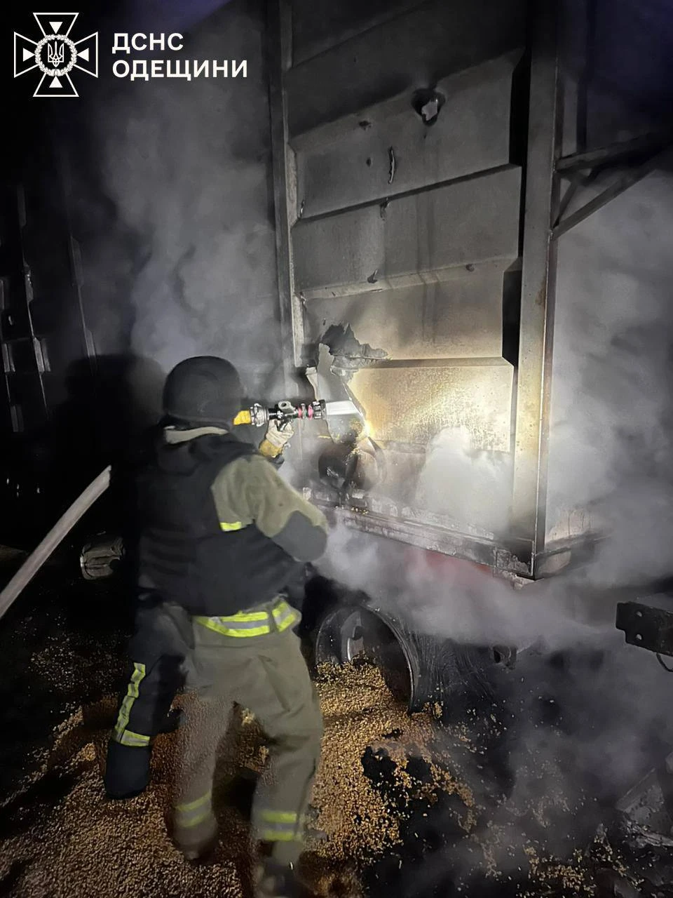 Aftermath of the attack.