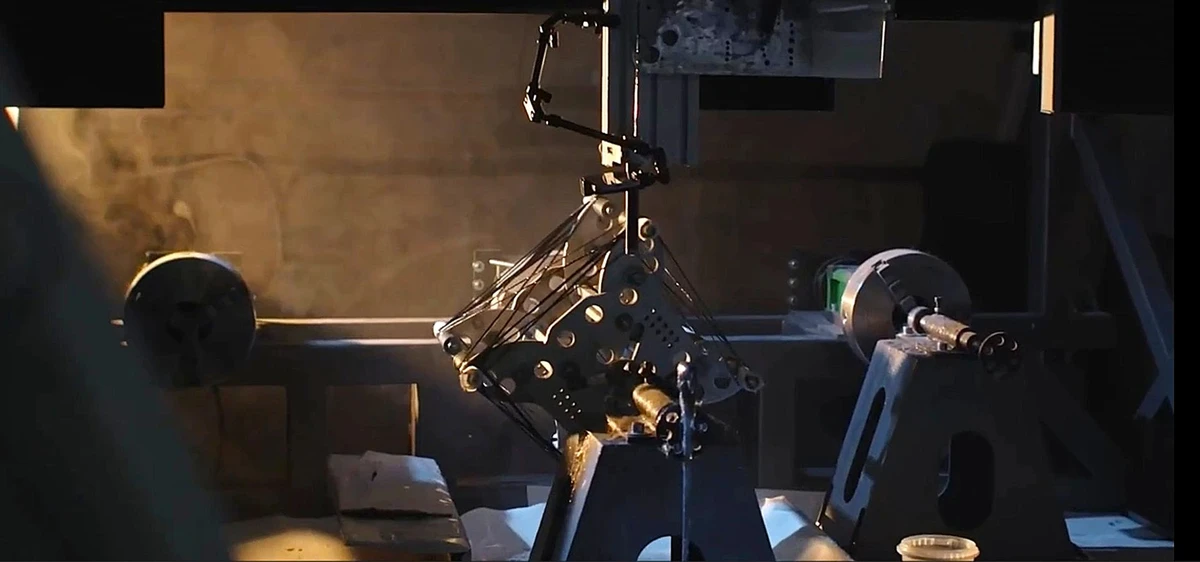 A filament winding machine in a facility operated by Fire Point