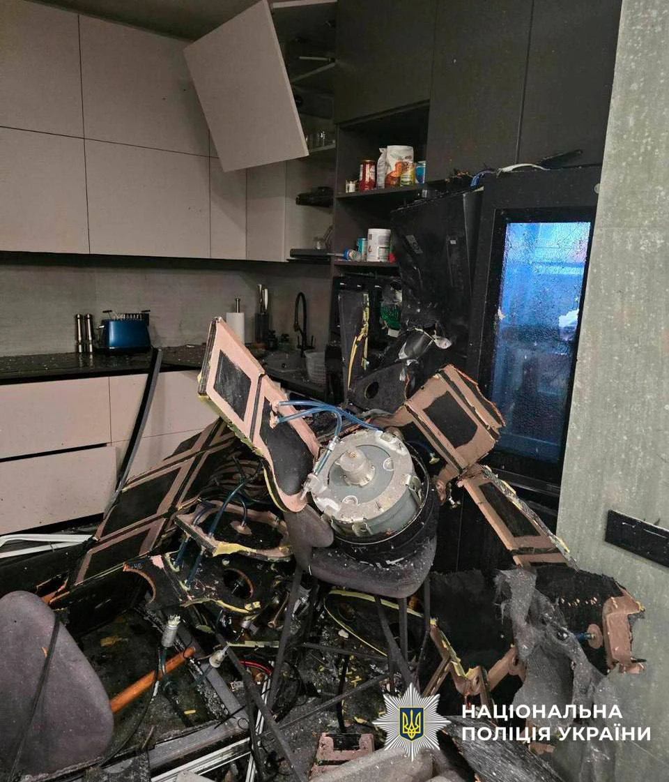 Unexploded Shahed-type drones struck residential buildings in Kyiv