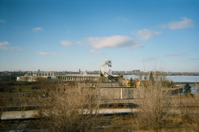 Вид на Днепрогэс