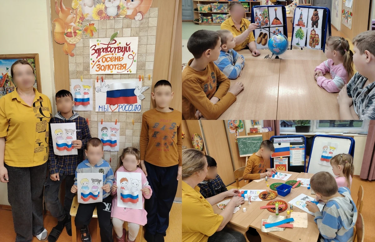 Сергій (у гірчичному світшоті) у центрі допомоги дітям у Великих Луках, РФ, 2025 рік