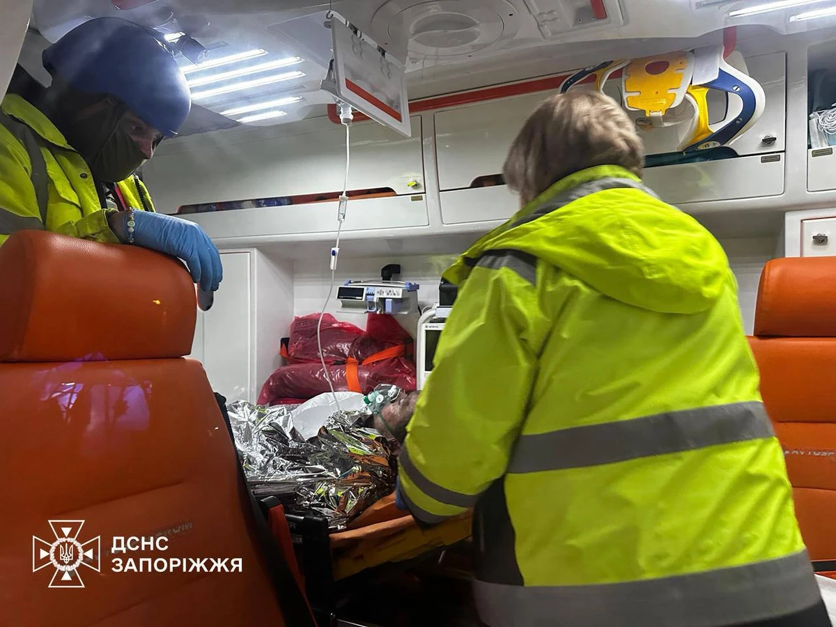 A man in an ambulance