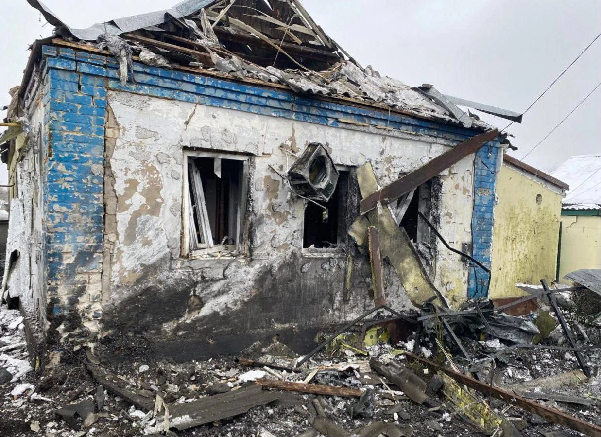 The aftermath of a Russian attack