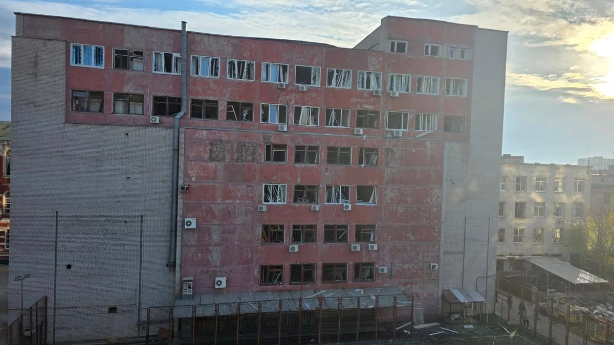 The aftermath of the Russian attack.