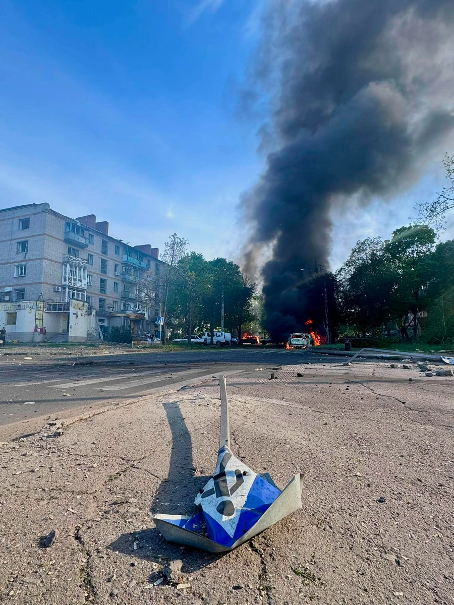 The aftermath of the Russian attack on Kramatorsk.