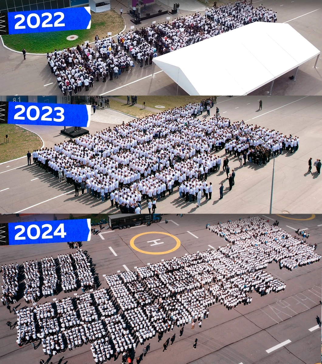 Ceremonial gatherings of students at the Alabuga Polytech educational centre