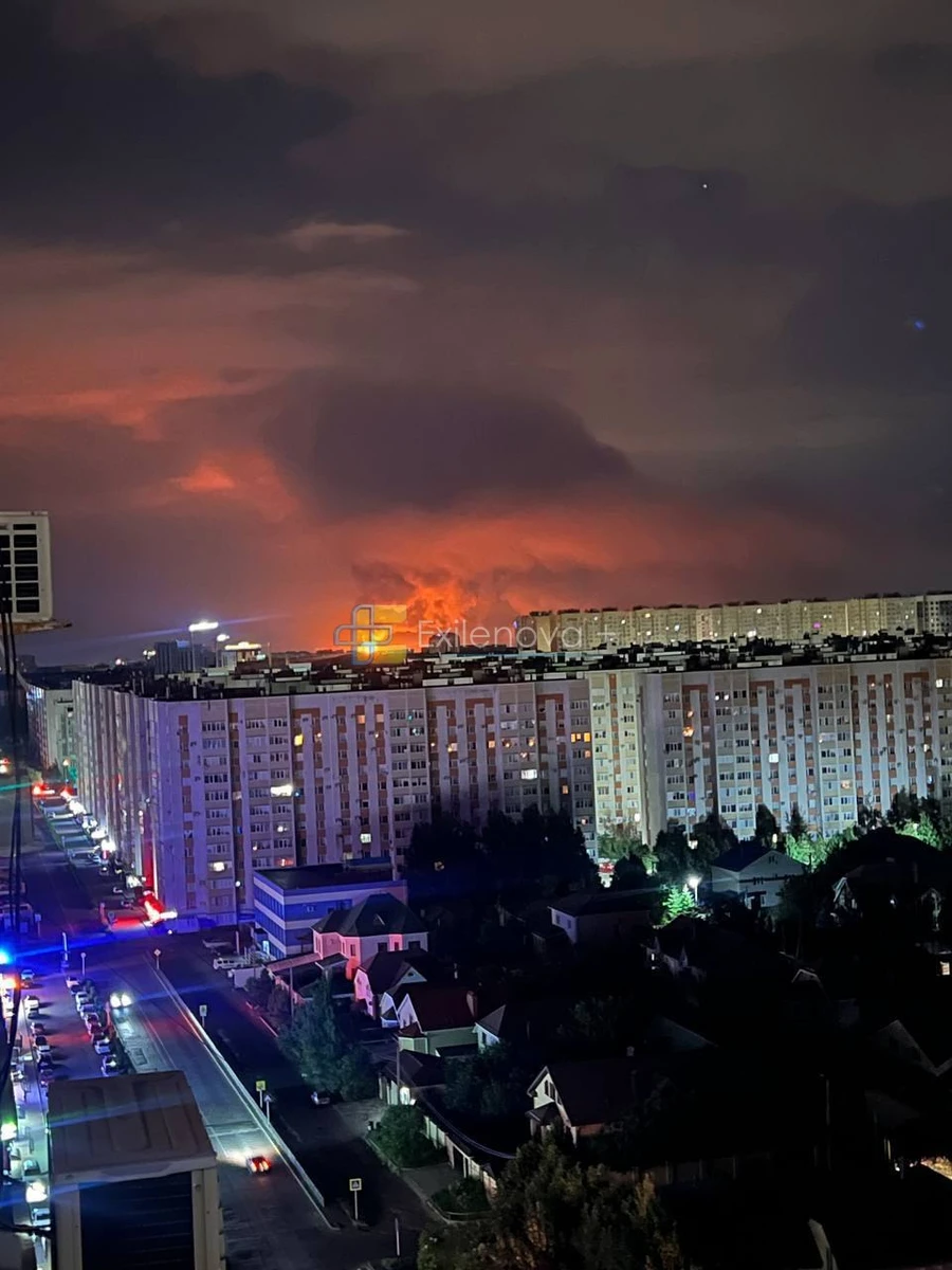 Пожежа у Ставропольському краї РФ. Фото з Telegram-каналу Exilenova+