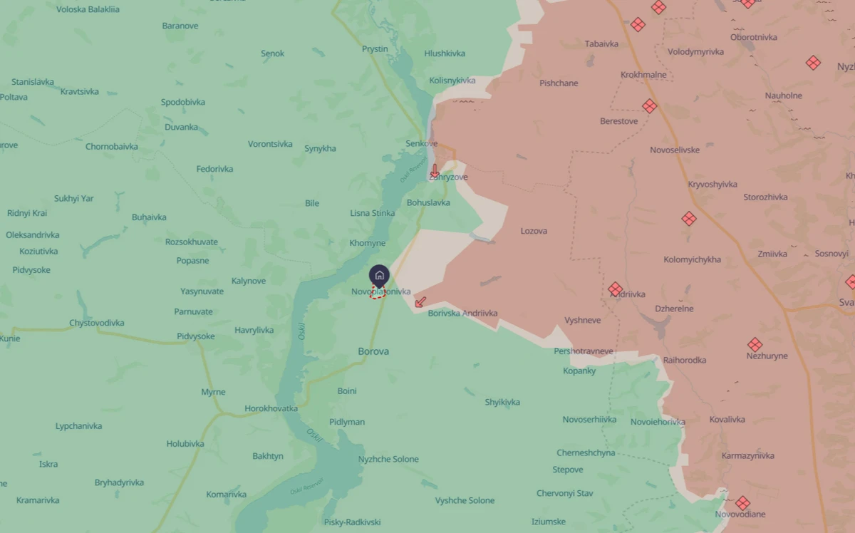 Novoplatonivka on the DeepState map