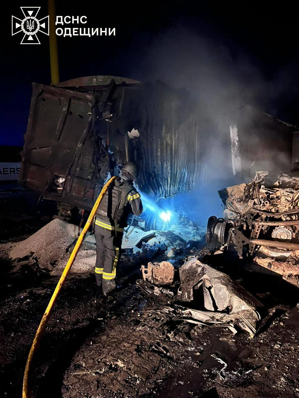 Aftermath of the attack.