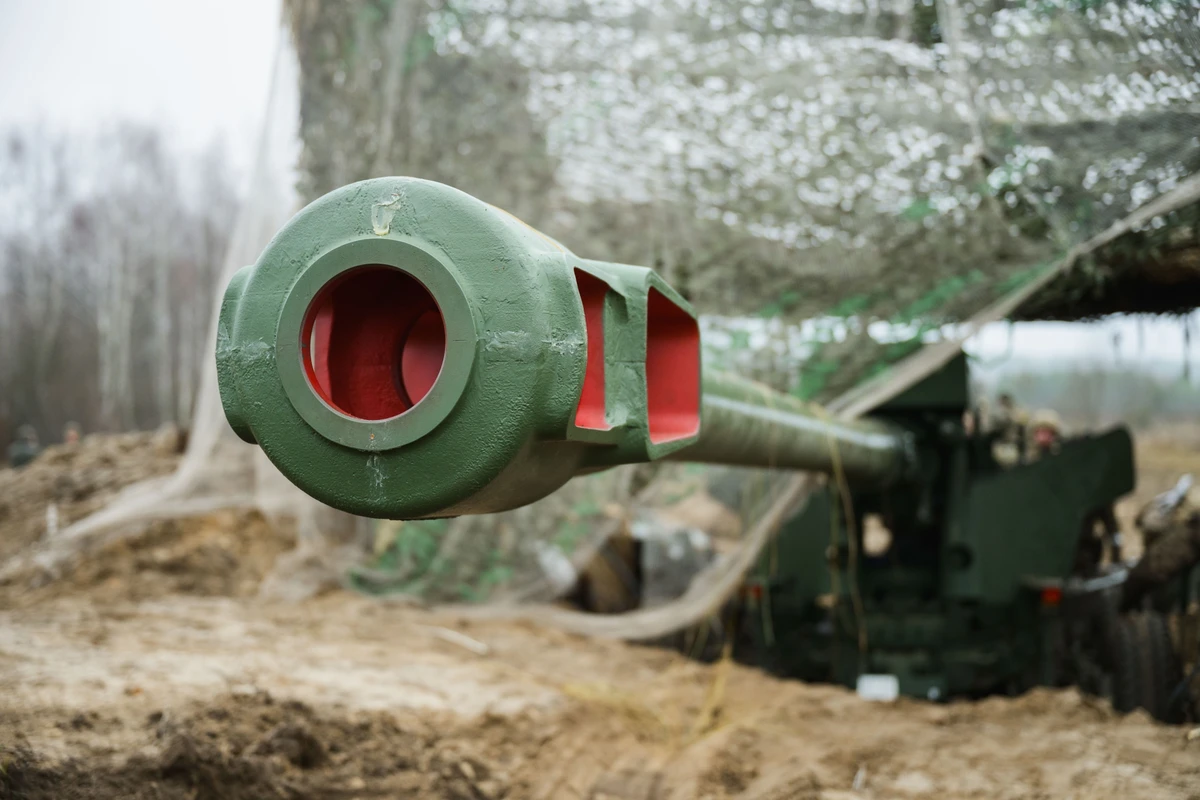 The Bohdana-BH at a firing position.