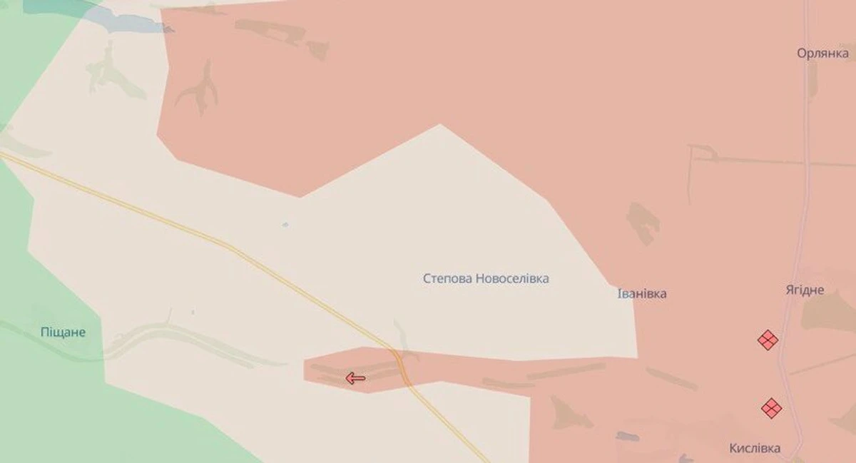 Степова Новоселівка на мапі DeepState