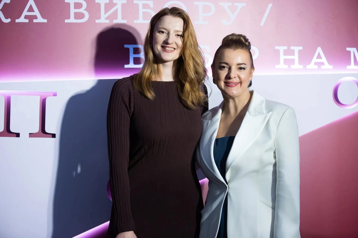 Ukrainska Pravda's event manager and event director, Oksana Bedzai and Viktoriia Zaichenko
