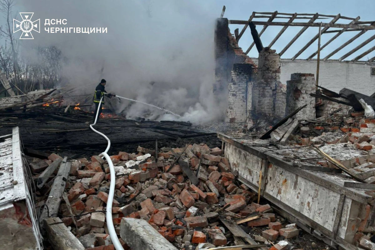 The aftermath of the Russian strikes on farm businesses in Chernihiv Oblast
