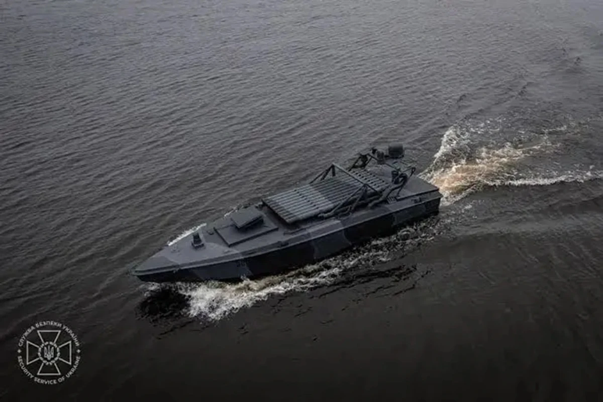 A Ukrainian-made Sea Baby drone