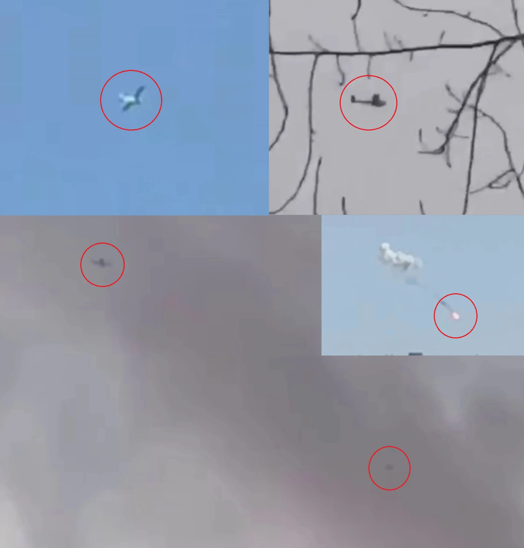 Footage of E-300 drones in flight during the 23 April attack on Alabuga.