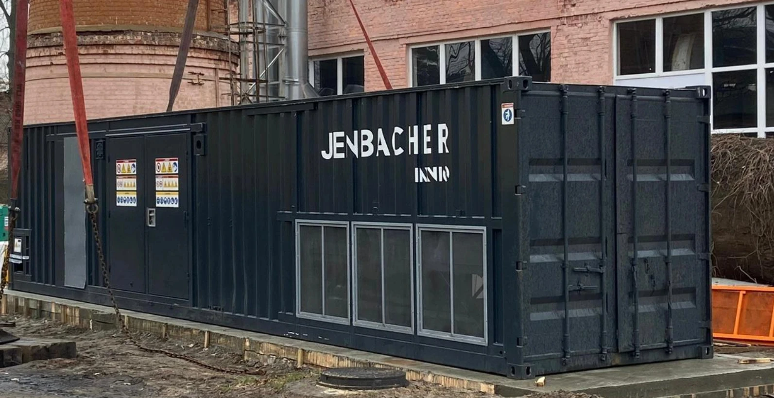 A gas piston power plant launched in January 2023 in Irpin.