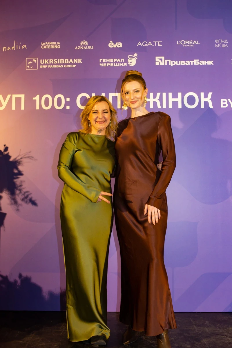 Viktoriia Zaichenko and Oksana Bedzai, the main UP event fairies, wore dresses by Gasanova.