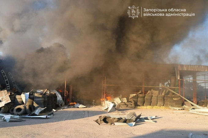 The aftermath of the Russian attack on Zaporizhzhia