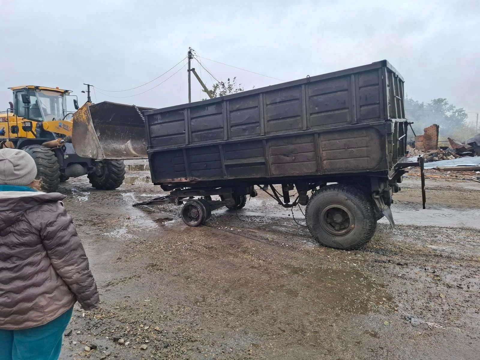 The aftermath of the Russian attack on the agricultural business. Photo: UAC