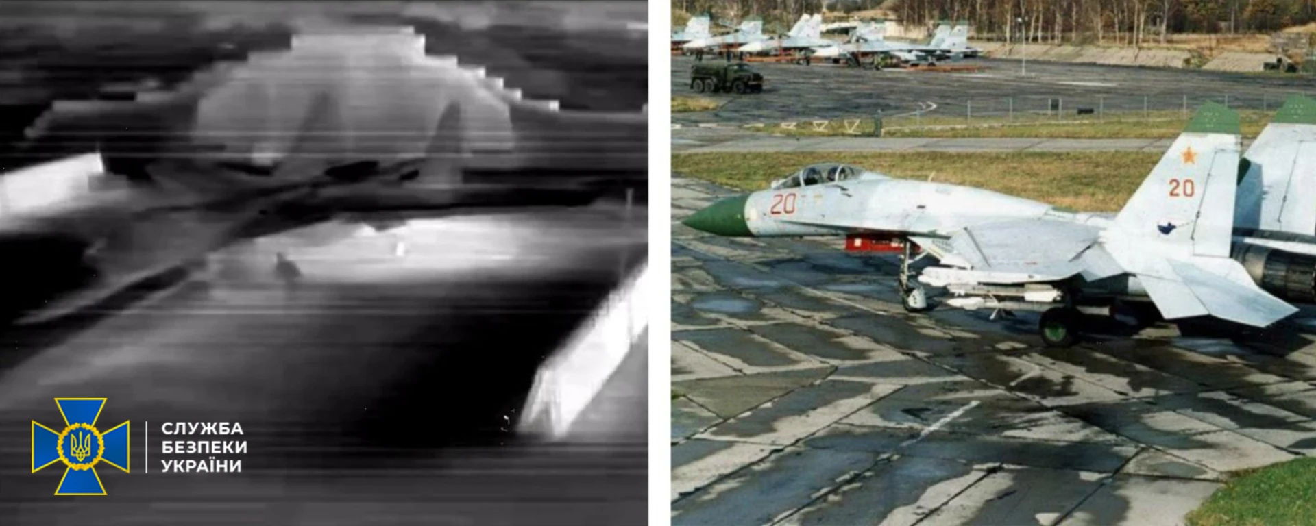 Russian fighter jets that were attacked.