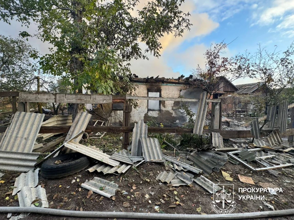 Aftermath of the Russian attack.