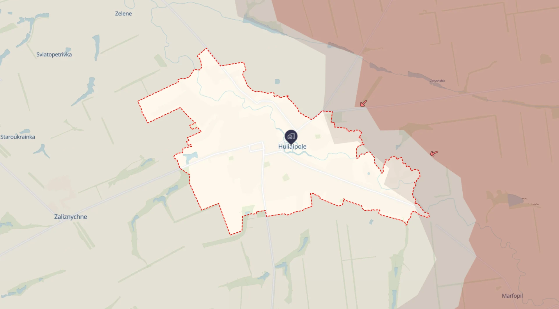 Zatyshshia on the DeepState map