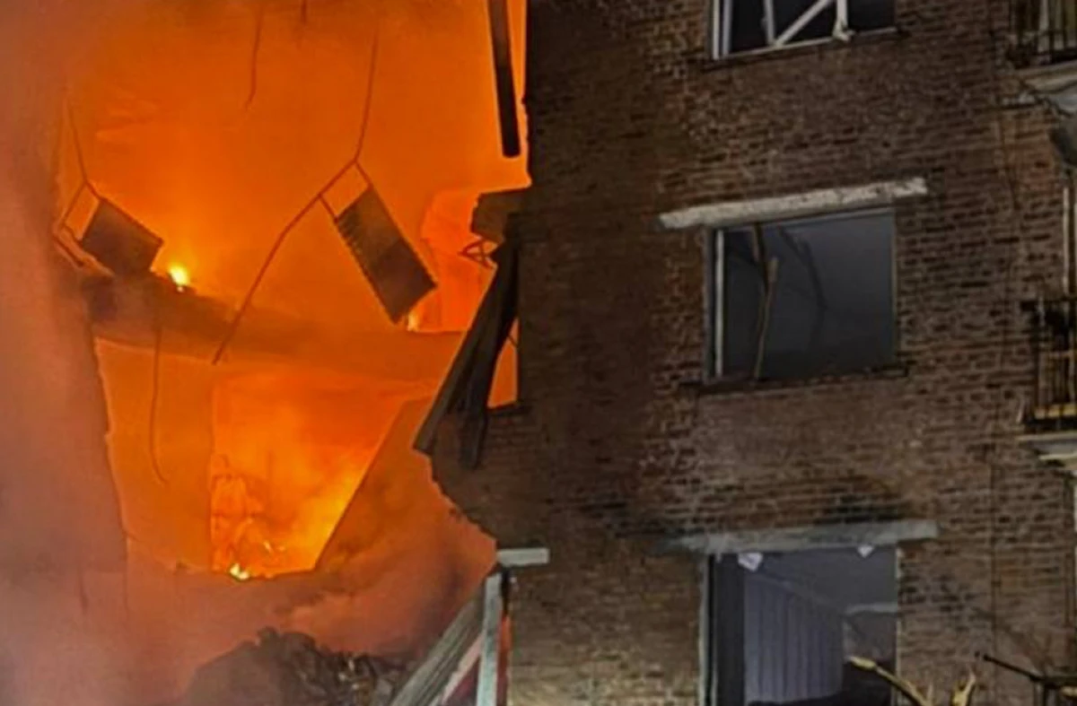 A fire at the scene