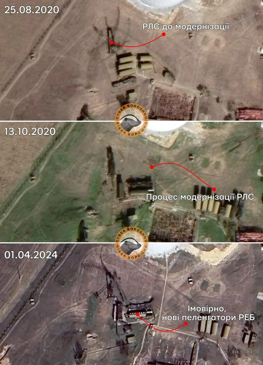 Stages of the radar's modernisation in Crimea.
