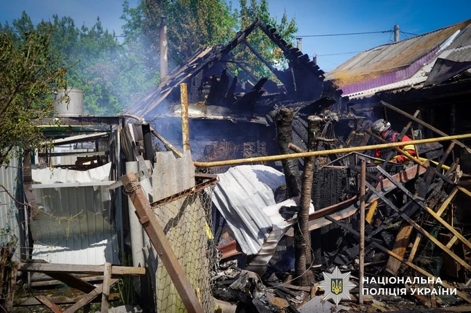 A destroyed building