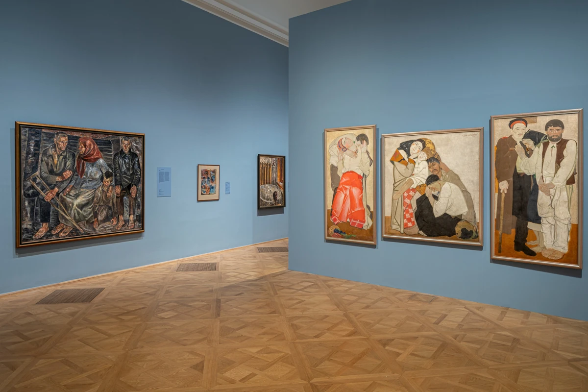Installation view of the exhibition In the Eye of the Storm, Belvedere Palace, Vienna