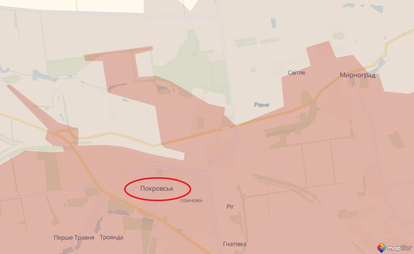 Pokrovsk on the DeepState map