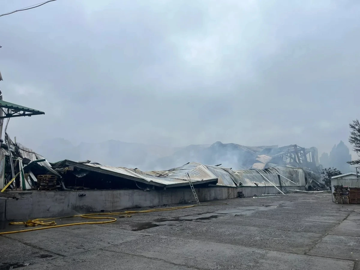 The cosmetics warehouse destroyed by Russian forces
