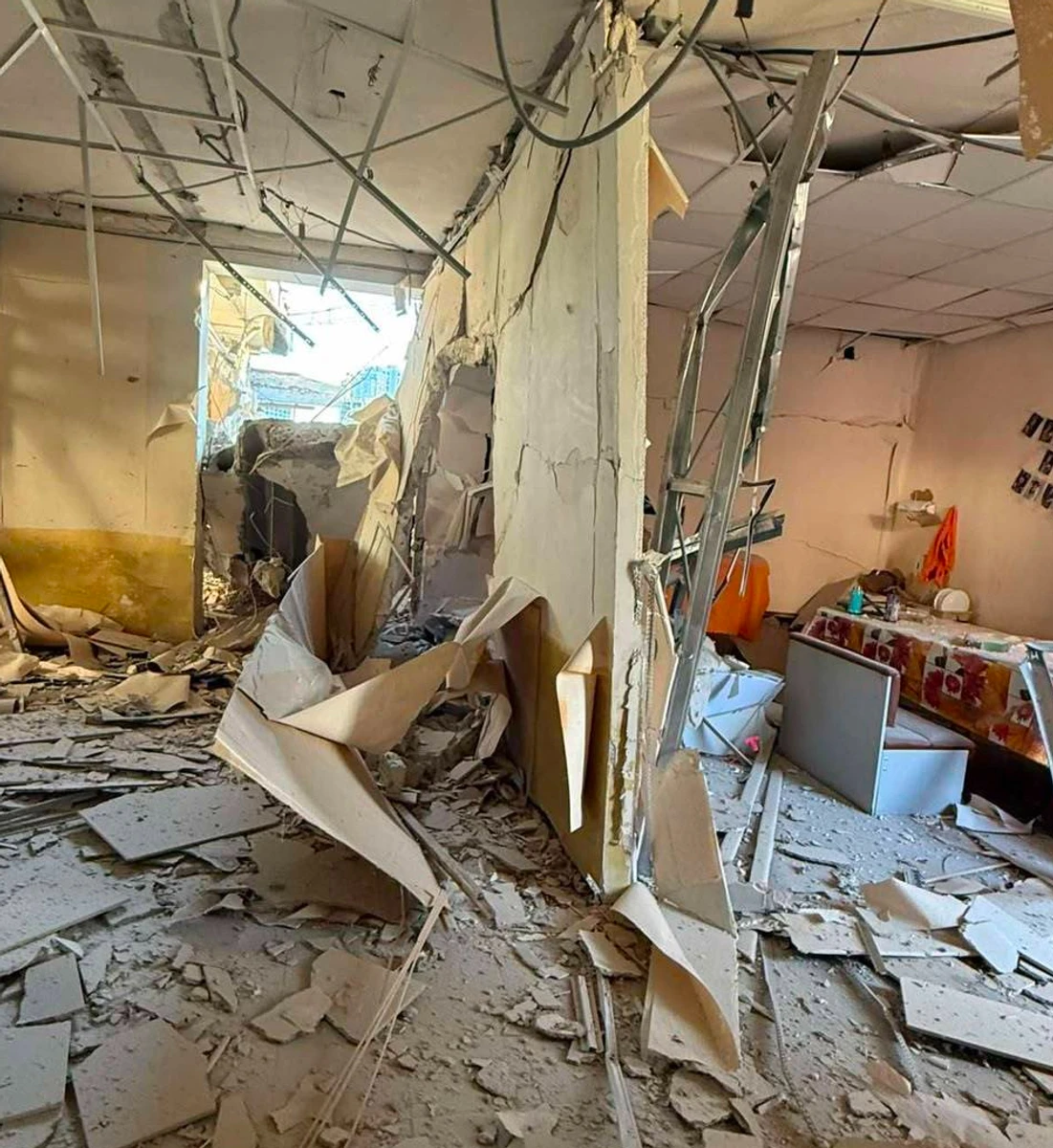 The aftermath of the Russian attack