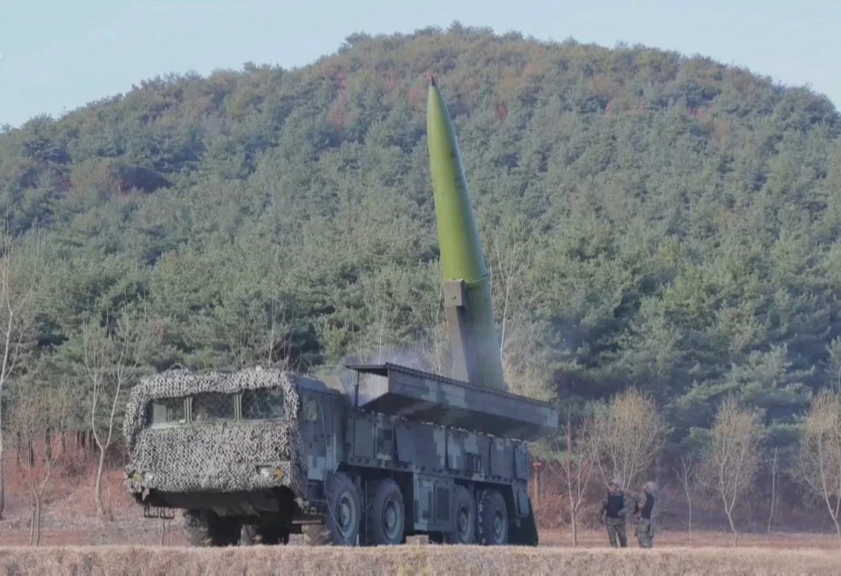 A KN-23 operational-tactical missile system.