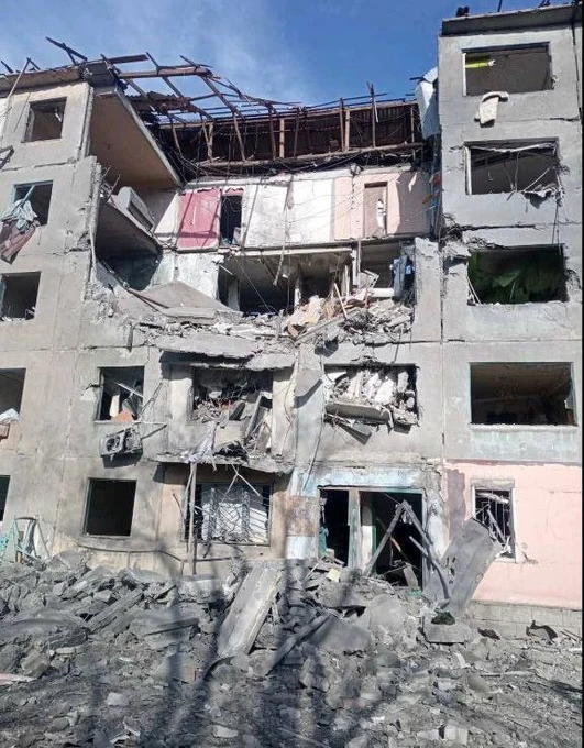 Aftermath of the attack.