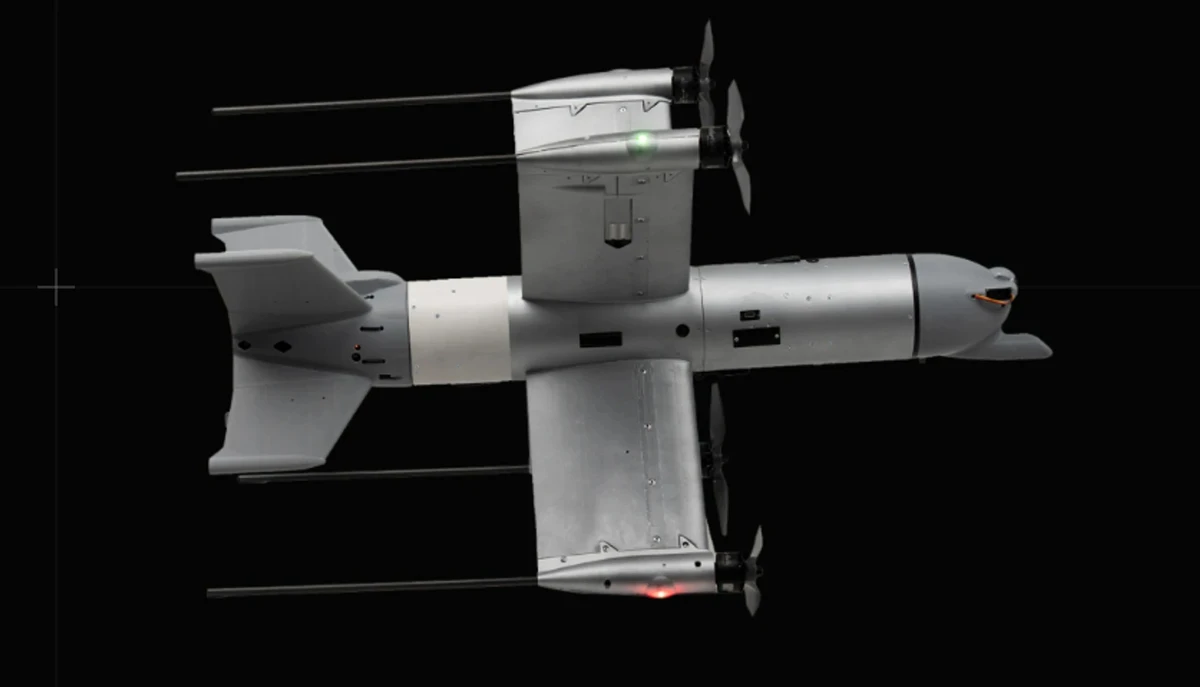 A Ukrainian-made Octopus-100 interceptor drone