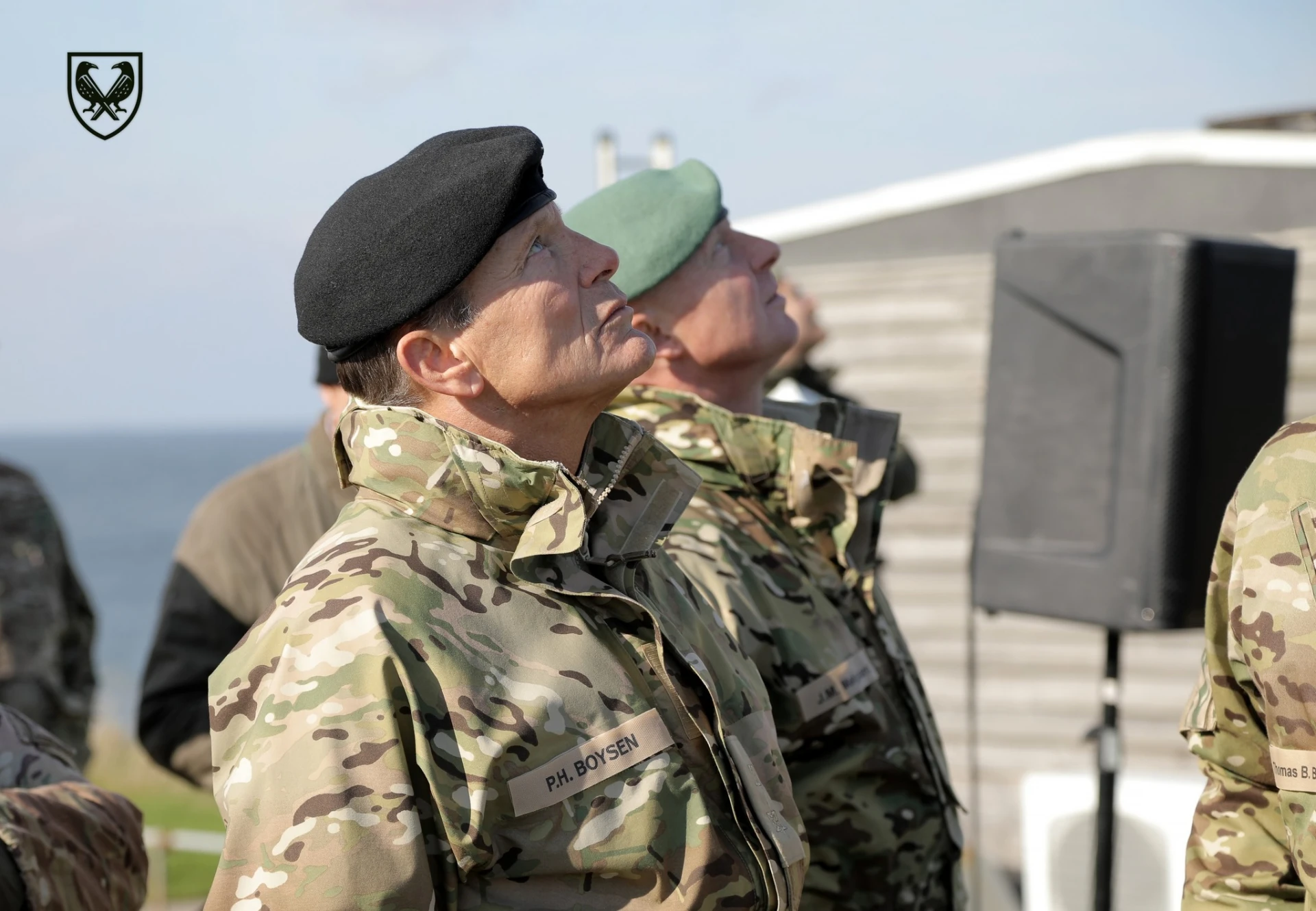 European military personnel observing the interception of a Danish drone. Photo: General Staff of the Armed Forces of Ukraine