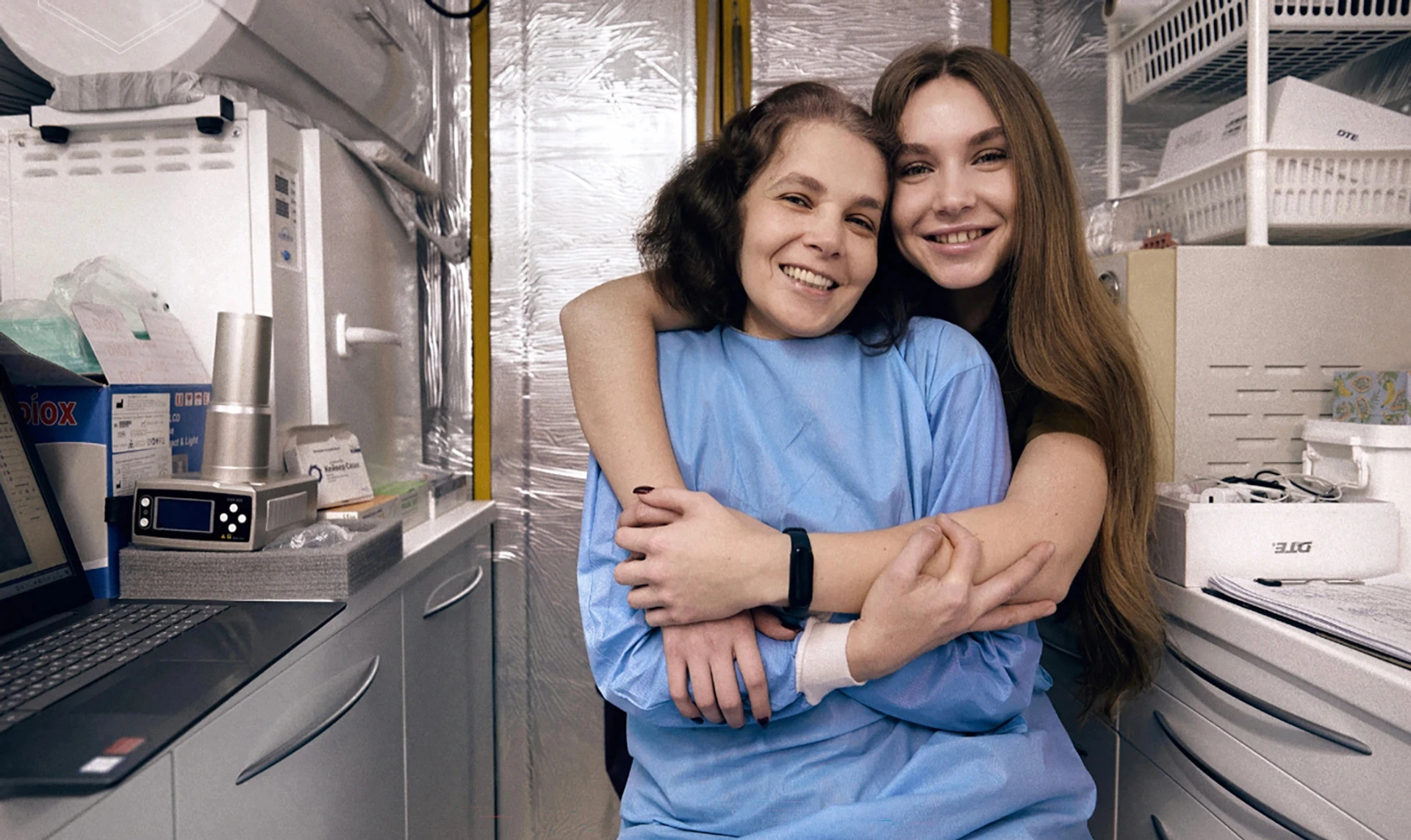 Olha in her mobile dental unit